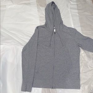 Grey Athletic Works Zip-Up Hooded Sweatshirt